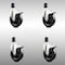 Service Caster 5 Inch 316SS Soft Rubber Swivel 1-1/2 Inch Expanding Stem Caster Set Lock Brake SCC-SS316TTLEX20S514-SRS-112-4 - alternate 1